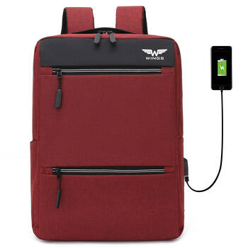 Plecak z miejscem na laptopa i wyjściem USB BP30-03 czerwony
