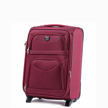 Mała walizka kabinowa ciągana 40L miękka 6802 czerwony