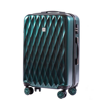 Średnia walizka twarda 57L z policarbonu PC190 zielony