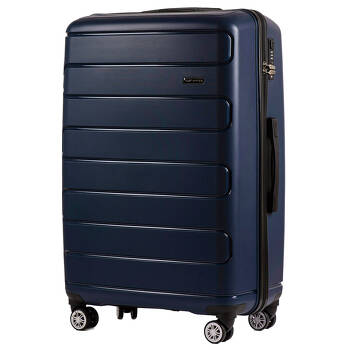 Duża walizka twarda 103L z polipropylenu Q181 L blue
