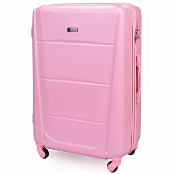 Duża walizka twarda 86L STL946 L różowy