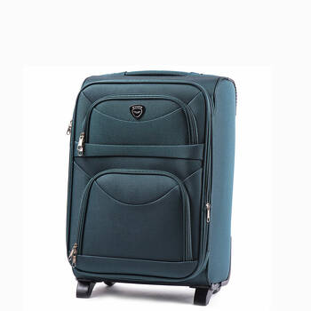 Mała walizka kabinowa ciągana 40L miękka 6802 zielony