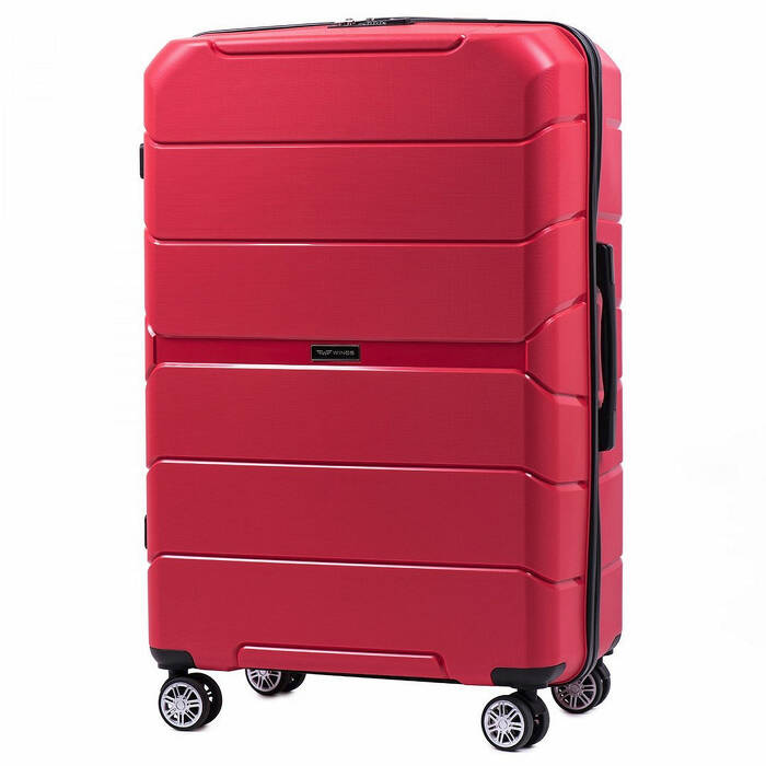 Duża walizka twarda z polipropylenu PP05 red