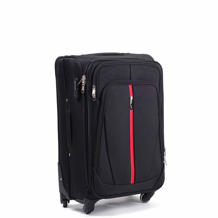 Podręczna mała walizka miękka 40L 1706(4) S czarny