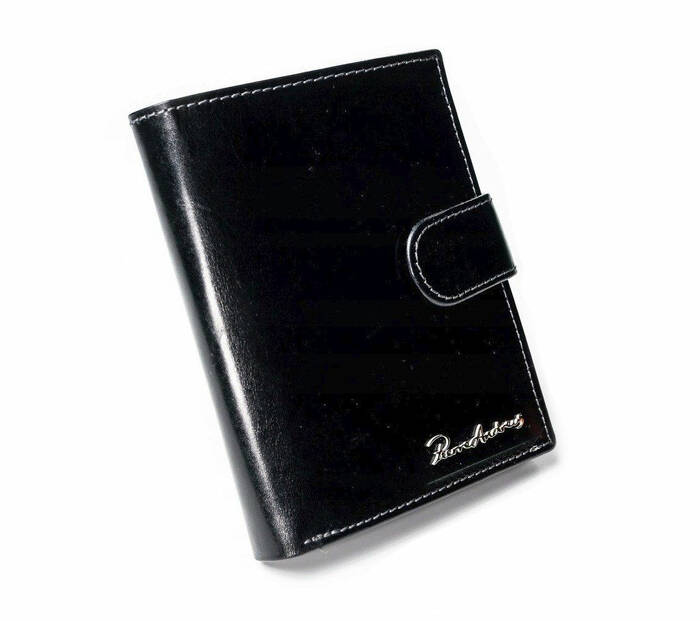 Skórzany portfel męski RFID Stop PA-N104L-VT czarny