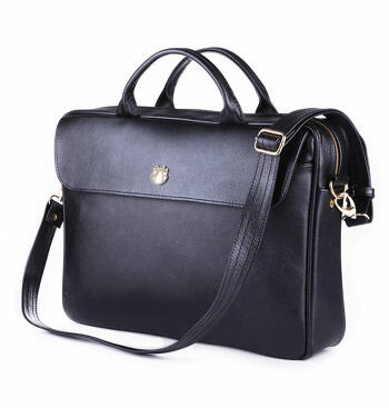 Skórzana torba na laptopa FL16 Sorrento czarny
