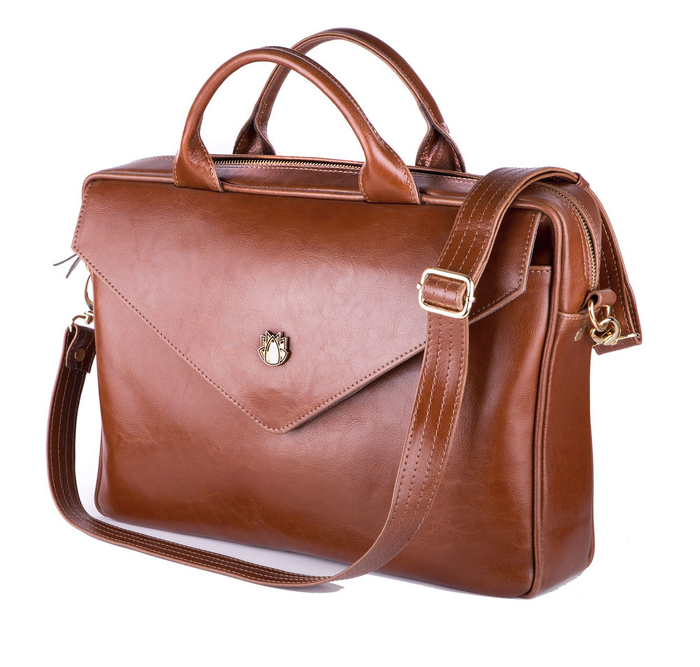 Skórzana torba na laptopa FL15 Positano brązowy
