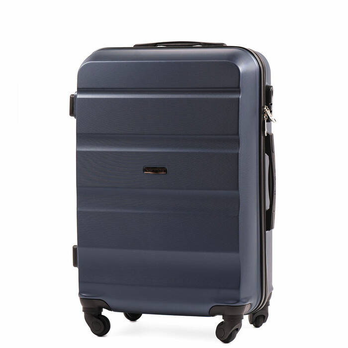 Średnia walizka twarda M LOVEBIRD AT01 dark blue