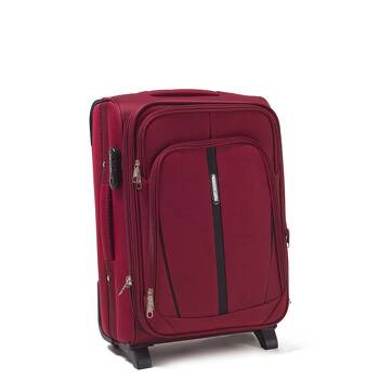 Podręczna mała walizka miękka S 1706(2) double red