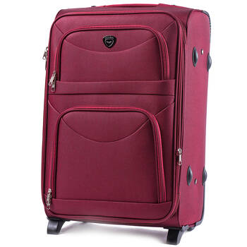 Duża walizka ciągana 90L miękka 6802 czerwony