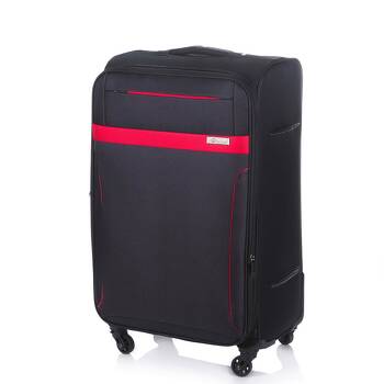 Średnia miękka lekka walizka M STL1316 czarny
