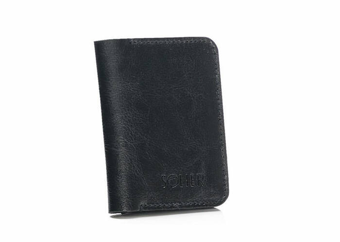 Cienki portfel męski skórzany SW16A czarny