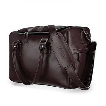 Skórzana torba weekendowa bagaż podręczny SL27 Dratford brązowy