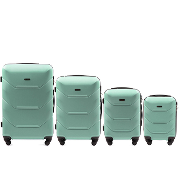 Zestaw 4 twarde walizki 147-4 KPL zielony