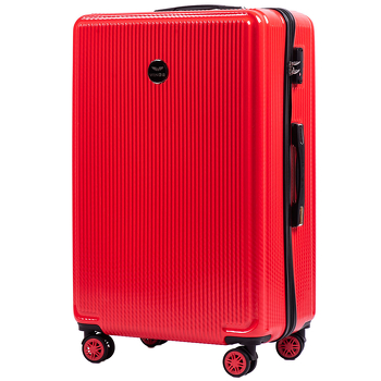 Duża walizka twarda 83L z policarbonu PC565 czerwony