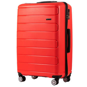 Duża walizka twarda 103L z polipropylenu Q181 L red