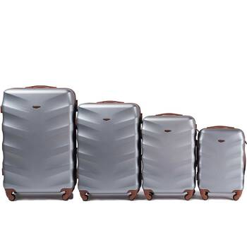 Zestaw 4 twarde walizki ALBATROSS 402-4 silver white