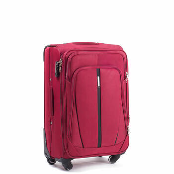 Podręczna mała walizka miękka 40L 1706(4) S red