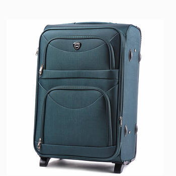 Średnia walizka ciągana 60L miękka 6802 zielony