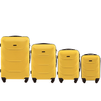 Zestaw 4 twarde walizki 147-4 KPL yellow