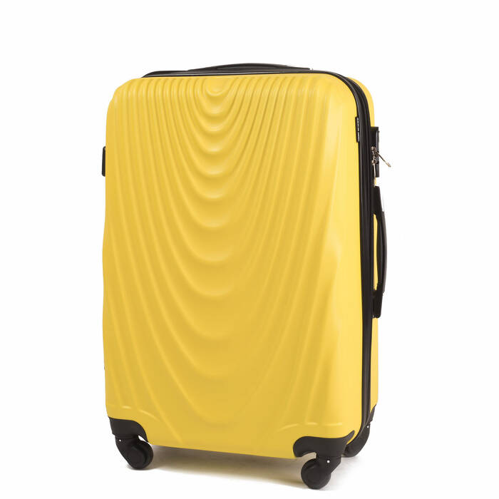 Średnia walizka 66L twarda M 304 żółty
