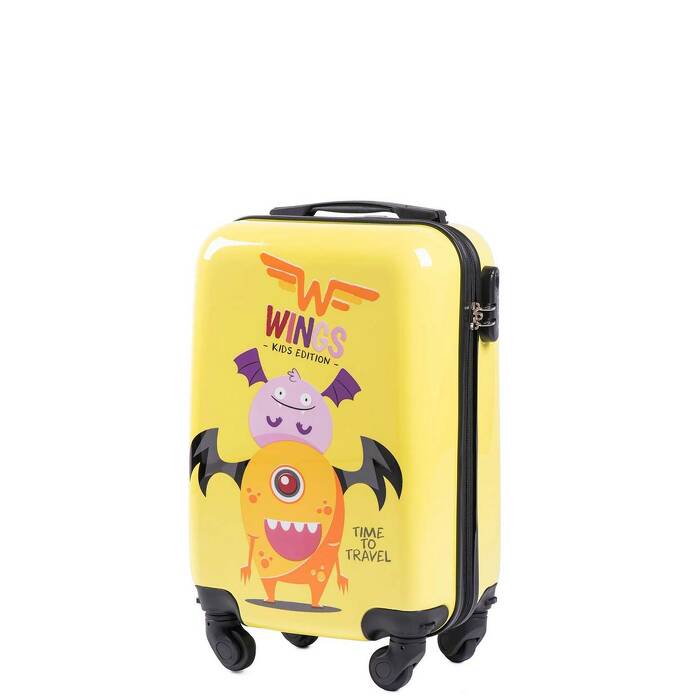 Mała walizka kabinowa dziecięca MONSTER 25L żółta