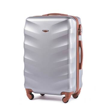 Średnia walizka twarda M ALBATROSS 402 silver white