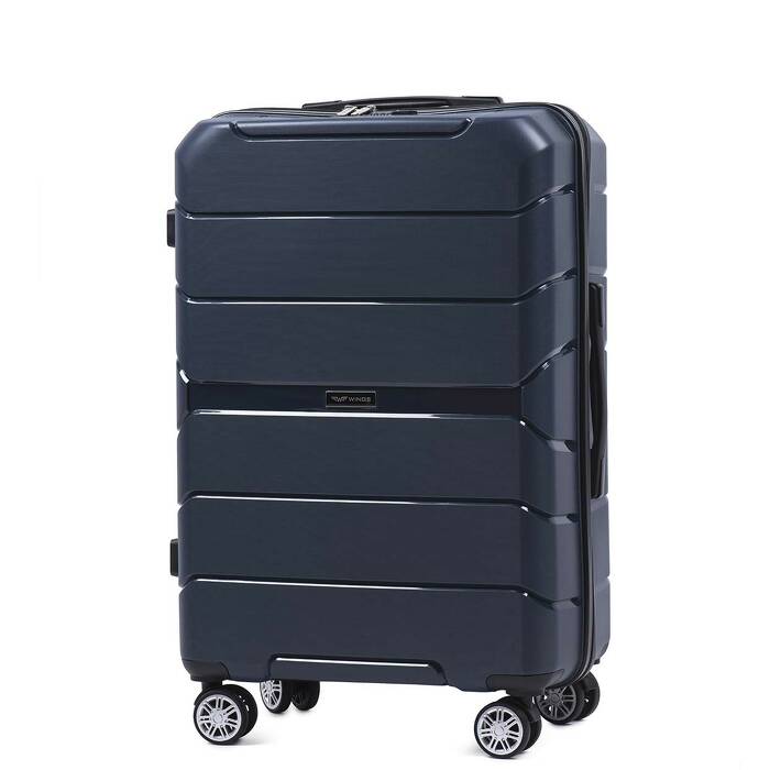 Średnia walizka twarda z polipropylenu PP05 blue