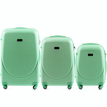 Zestaw 3 twarde walizki K310 zielony