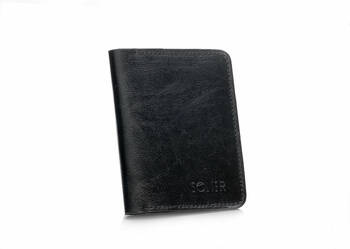 Cienki portfel męski skórzany SW15 czarny