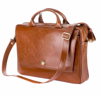 Skórzana torba na laptopa FL14 Rimini brązowy